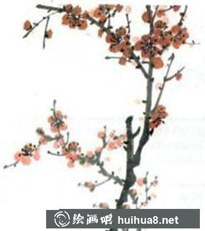國畫梅花構(gòu)圖示例一