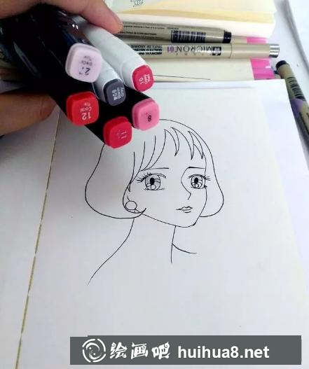 短發(fā)女孩漫畫教程