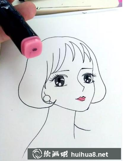 短發(fā)女孩漫畫教程