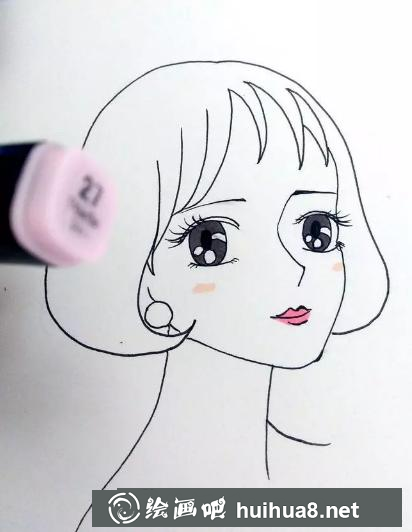 短發(fā)女孩漫畫教程