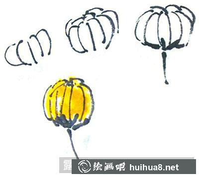 國畫教程-怎么畫鄒菊