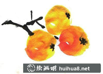 國畫水果之怎么畫枇杷