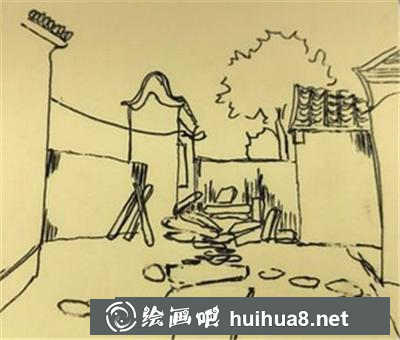 速寫教程：我家小院