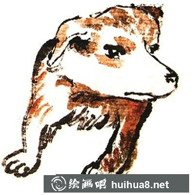 國(guó)畫教程：狗狗的繪制步驟