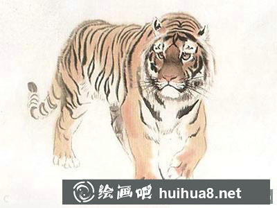 彩墨國畫教程：怎么繪制老虎