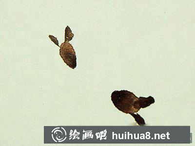 怎么用撒鹽法繪制國畫松鼠