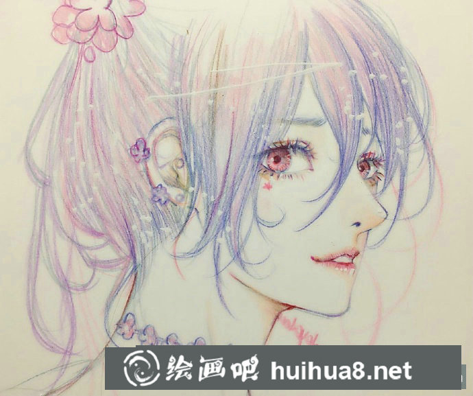 彩鉛畫(huà)人物頭像9