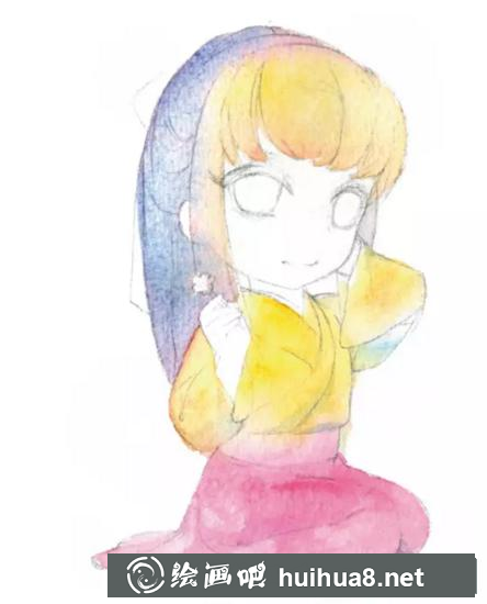 古風水彩漫畫人物的畫法