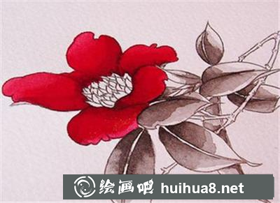 如何畫茶花