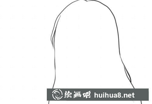 長發(fā)女生漫畫過程圖