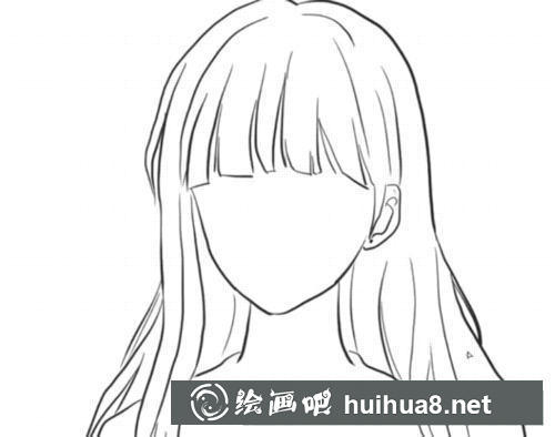 長發(fā)女生漫畫過程圖