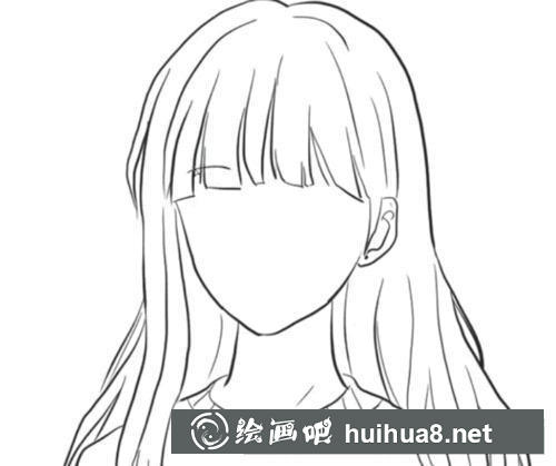 長發(fā)女生漫畫過程圖