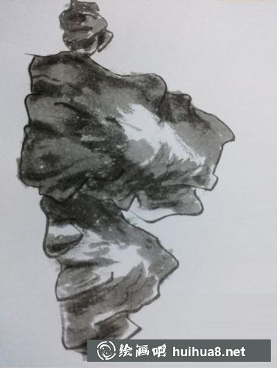 寫(xiě)意石的畫(huà)法