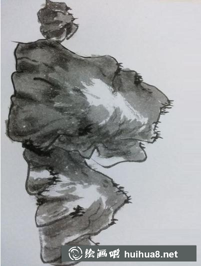 寫(xiě)意石的畫(huà)法