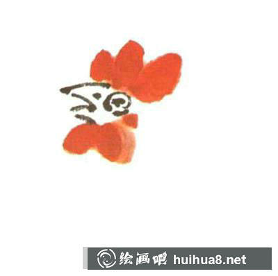 國(guó)畫(huà)教程:繪制公雞的雞冠
