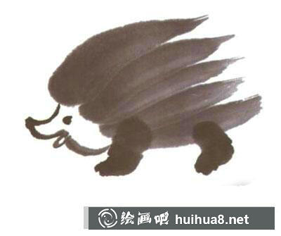 國畫教程之怎么繪制一只可愛的小刺猬