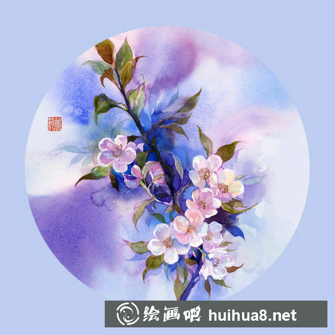水彩畫花卉作品三