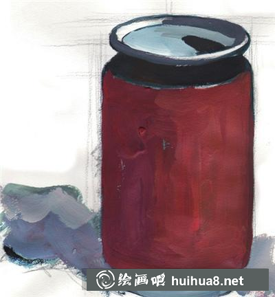 水粉畫教程：王老吉的畫法