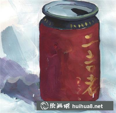 水粉畫教程：王老吉的畫法