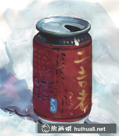 水粉畫教程：王老吉的畫法