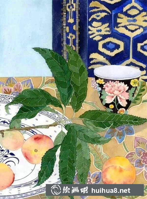 中國(guó)風(fēng)水彩畫花卉作品