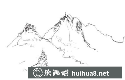 雪山的畫法