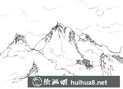 雪山的畫法