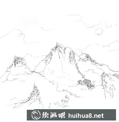 雪山的畫法