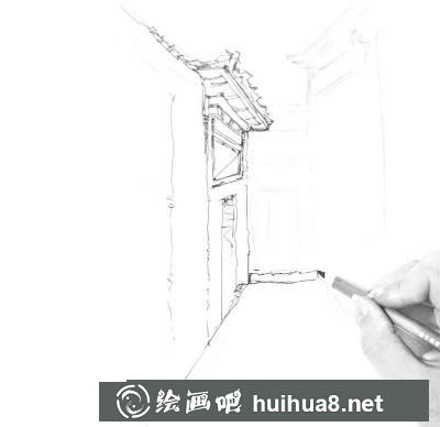 胡同小巷的畫法