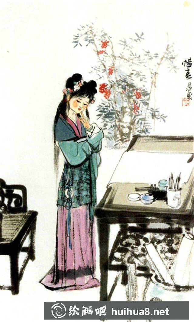 劉旦宅十二金釵國(guó)畫之六