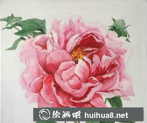 牡丹花油畫教程