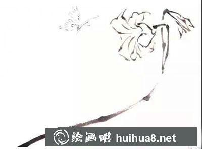 國(guó)畫(huà)教程-怎么繪制百合蝴蝶