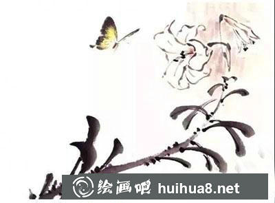國(guó)畫(huà)教程-怎么繪制百合蝴蝶