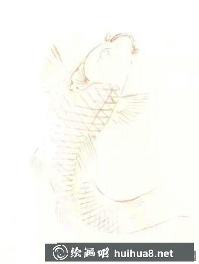 怎么繪制紅色鯉魚