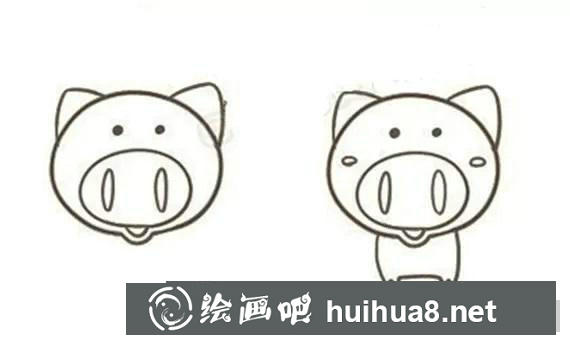 小粉豬簡筆畫