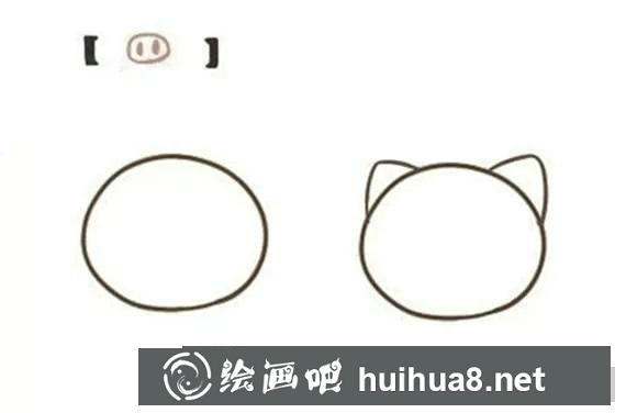 小粉豬簡筆畫