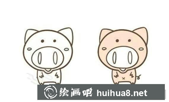 小粉豬簡筆畫
