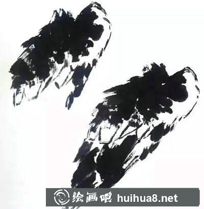 國(guó)畫(huà)鷹繪制步驟一