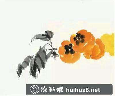 怎么繪制寫意柿子
