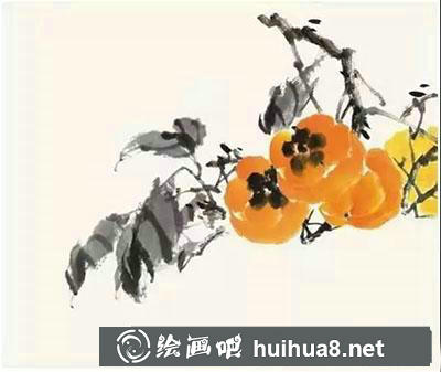 怎么繪制寫意柿子