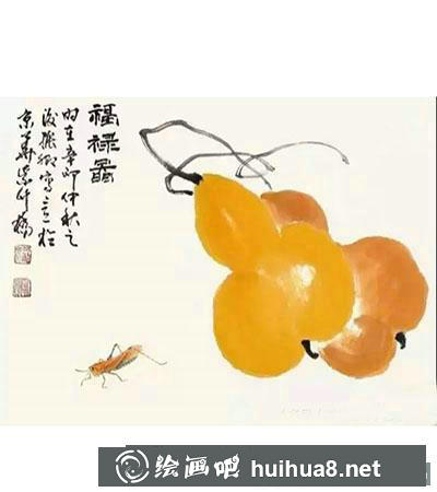 繪制寫意葫蘆完成作品