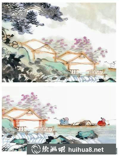 如何繪制山水畫