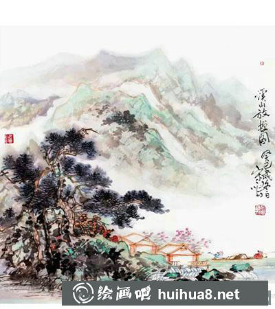如何繪制山水畫