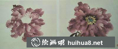 怎么繪制國畫牡丹花頭(全開正面)