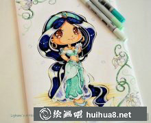 手繪迪士尼公主插畫作品賞