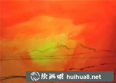 火燒云景觀的畫(huà)法