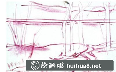 如何畫秋天的河邊