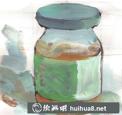 如何畫果醬瓶的大色調(diào)