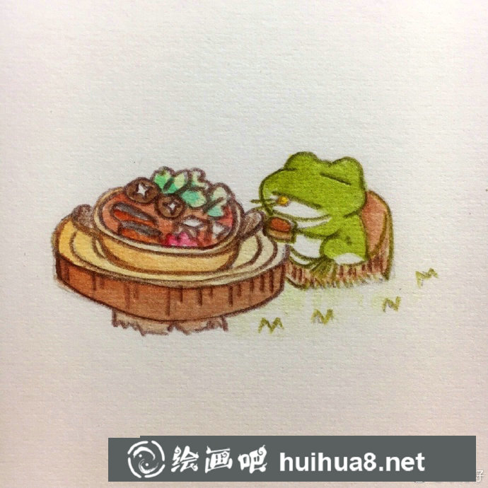 青蛙水彩畫1