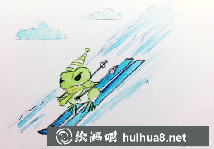 青蛙水彩畫3